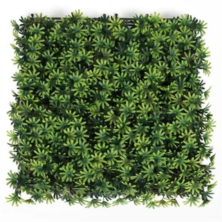 Gwrych Boxwood Lliw Naturiol Panel Gwyrdd Artiffisial